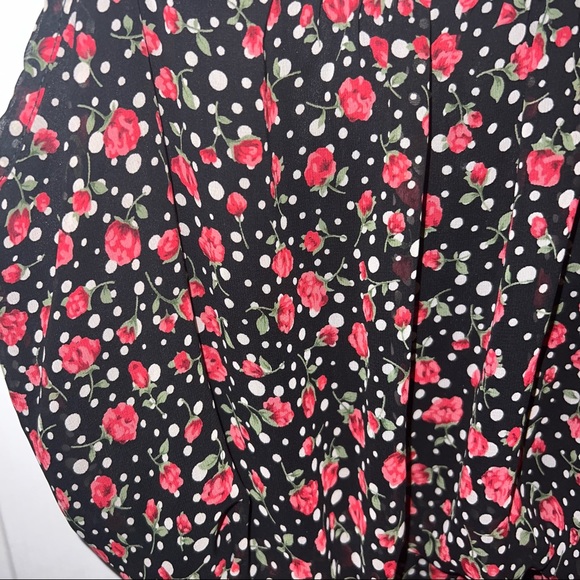 M short summer dress rose and polka dot $55 size M - Picture 5 of 5
